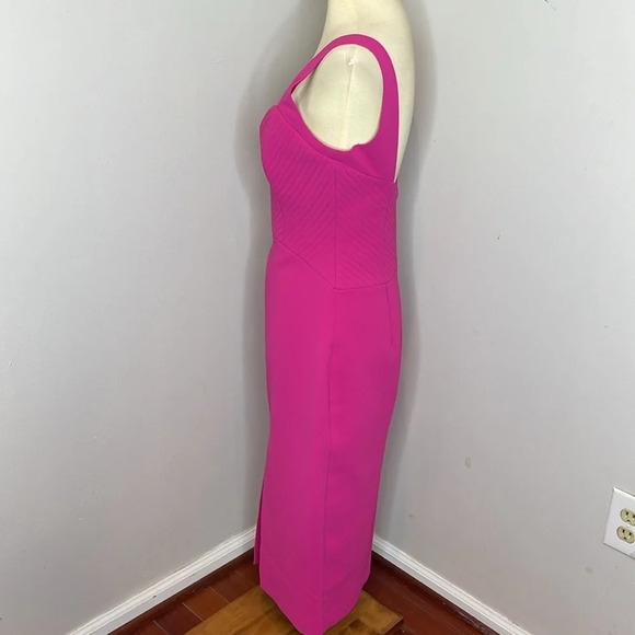 Nicholas Crepe‎ Quilted Bra Dress in Fuschia - Picture 3 of 10